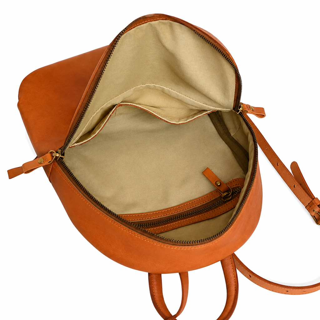 Women's Leather Mini Backpack – Stylish Everyday Casual Backpack