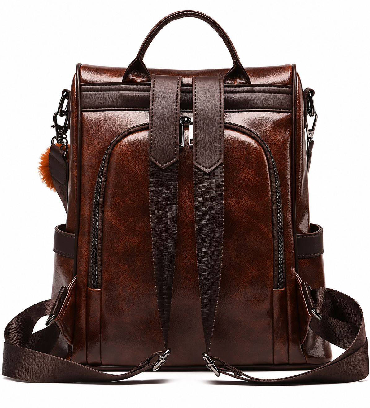 Vintage Women's Leather Backpack – Large Capacity Shoulder & Travel Bag
