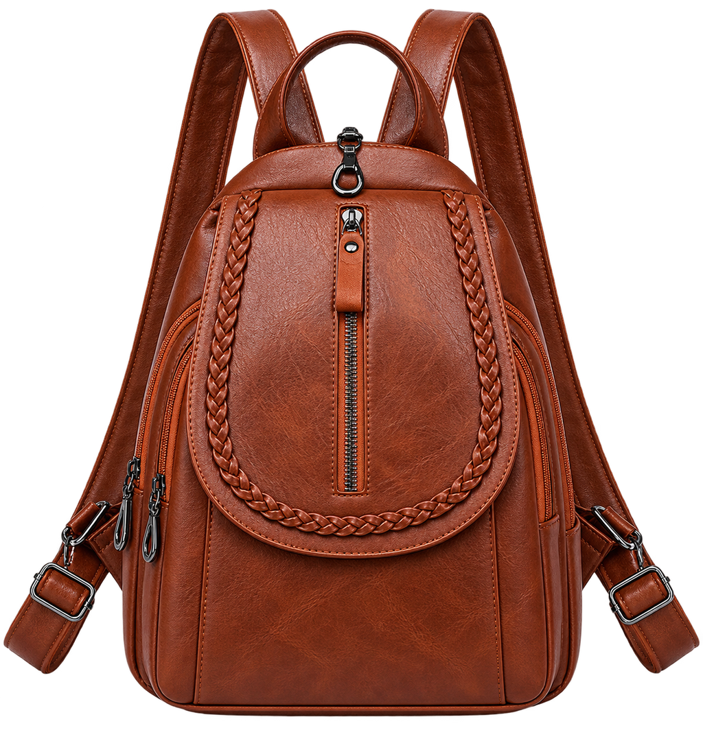 Women's Soft Leather Mini Backpack – Stylish Everyday Shoulder Bag