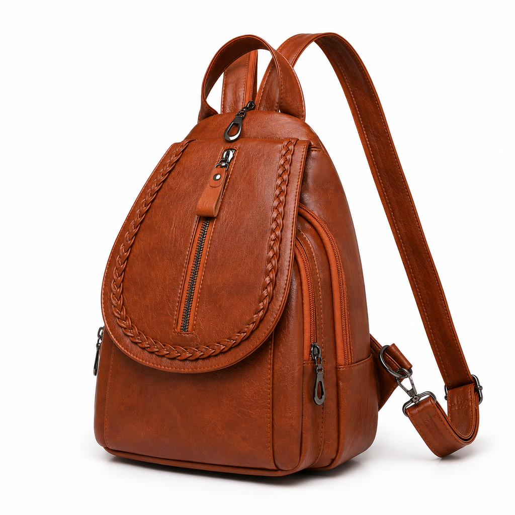Women's Soft Leather Mini Backpack – Stylish Everyday Shoulder Bag