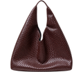 Women’s Braided Faux Leather Tote Bag – Large Shoulder Handbag, Casual Everyday Carryall
