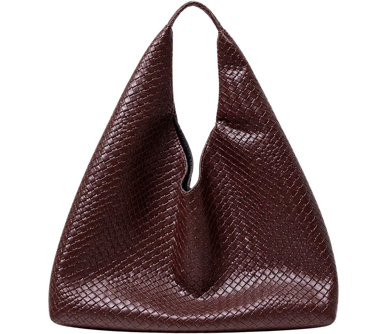 Women’s Braided Faux Leather Tote Bag – Large Shoulder Handbag, Casual Everyday Carryall
