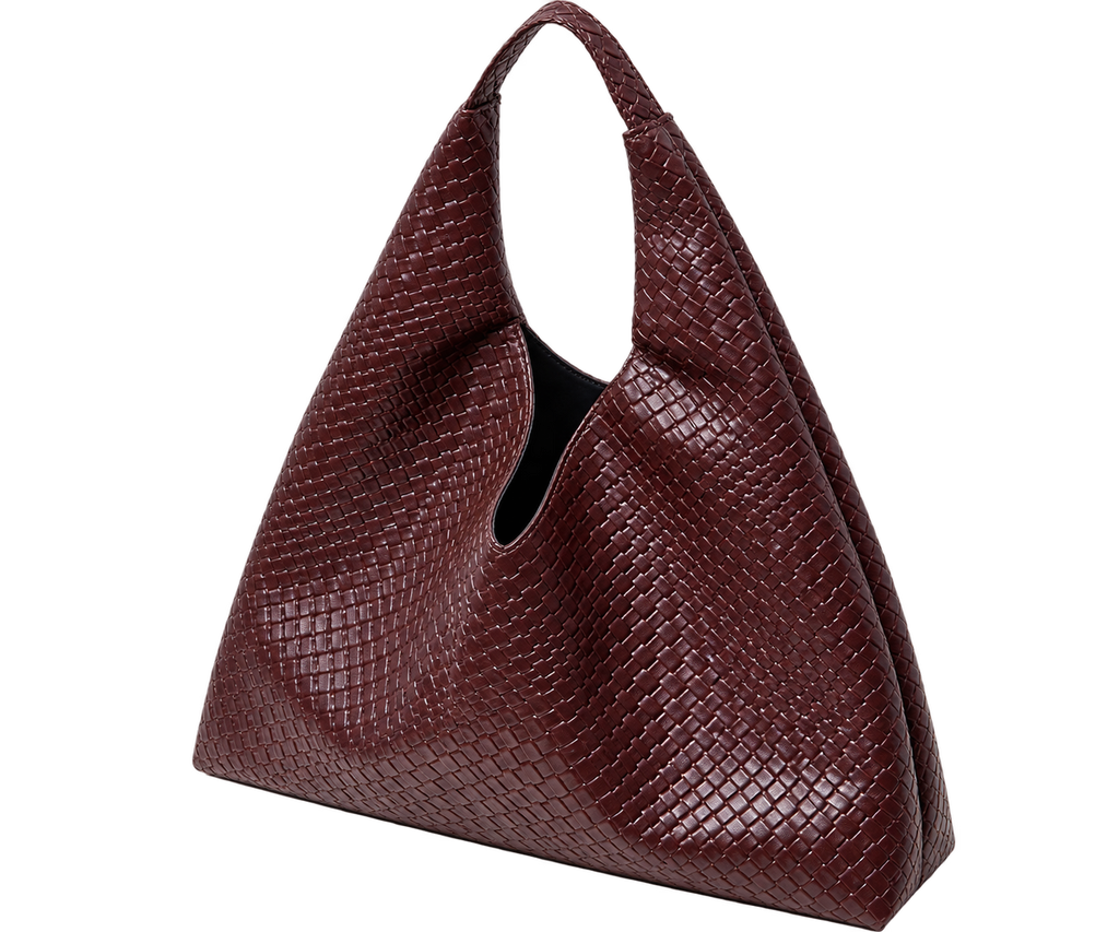 Women’s Braided Faux Leather Tote Bag – Large Shoulder Handbag, Casual Everyday Carryall