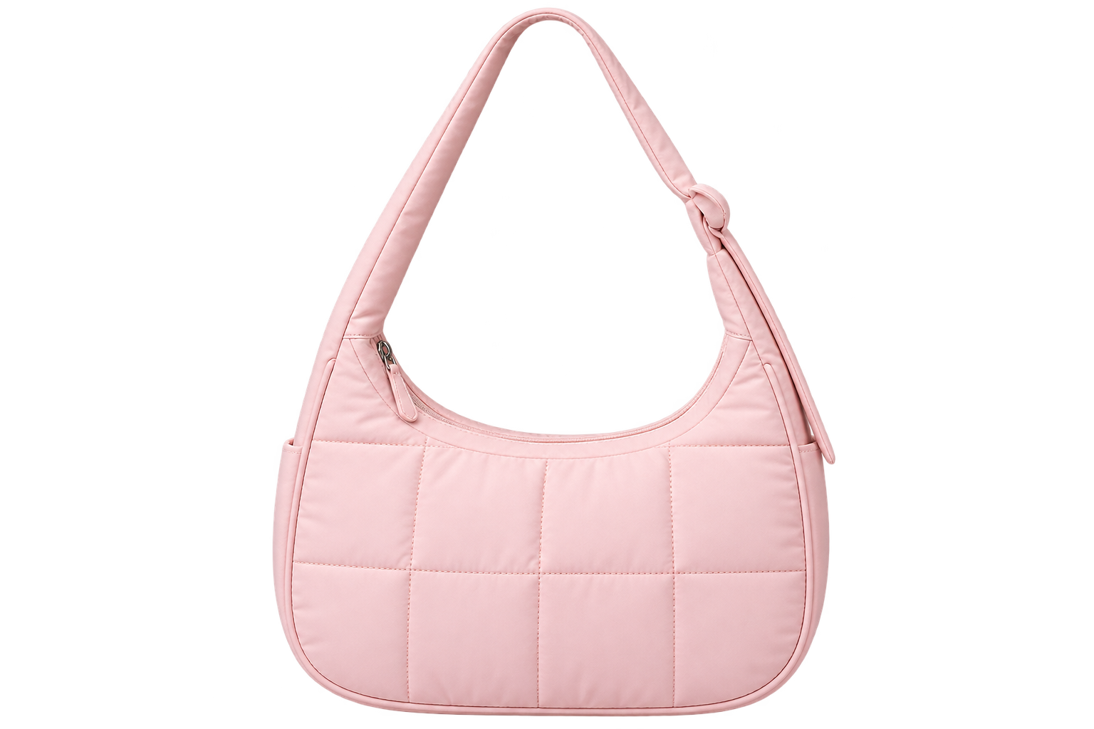Women’s Quilted Puffer Shoulder Bag – Lightweight Nylon Underarm Hobo Tote with Adjustable Strap
