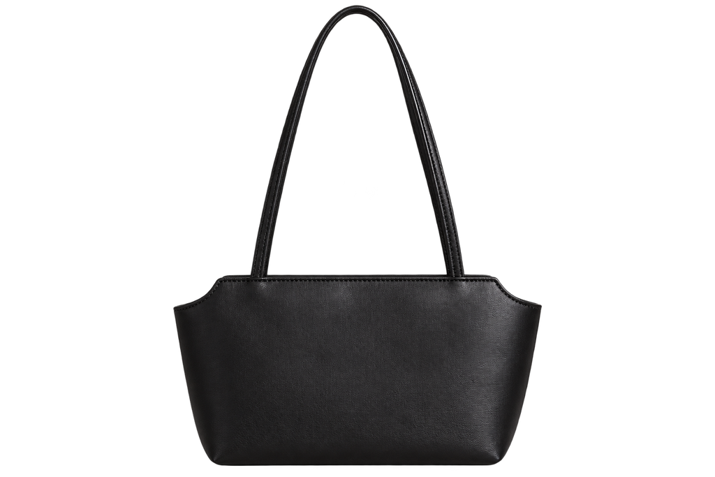 Women’s Genuine Leather Top-Handle Shoulder Bag – Elegant Lambskin Lined Handbag