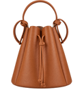 Women’s Vintage Petal Bucket Bag – PU Leather Crossbody Shoulder Handbag