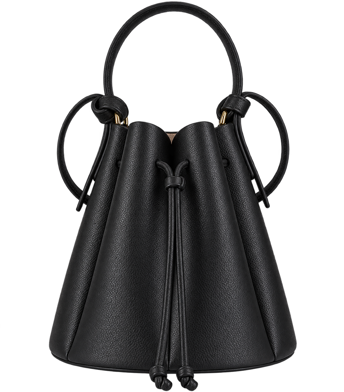 Women’s Vintage Petal Bucket Bag – PU Leather Crossbody Shoulder Handbag