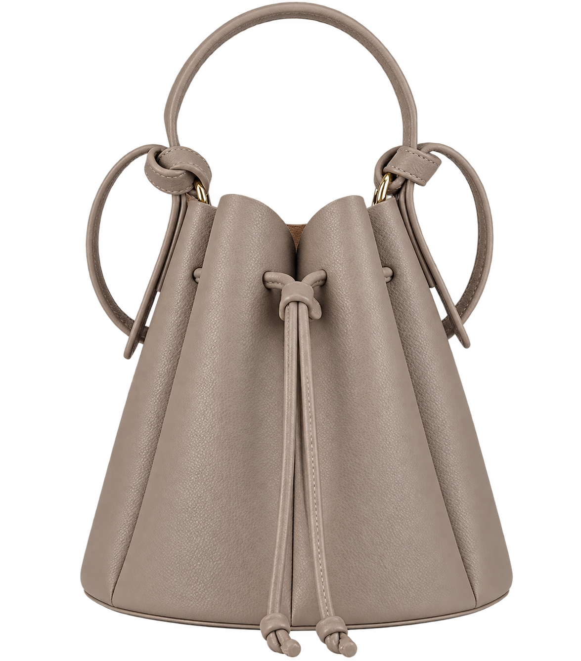 Women’s Vintage Petal Bucket Bag – PU Leather Crossbody Shoulder Handbag