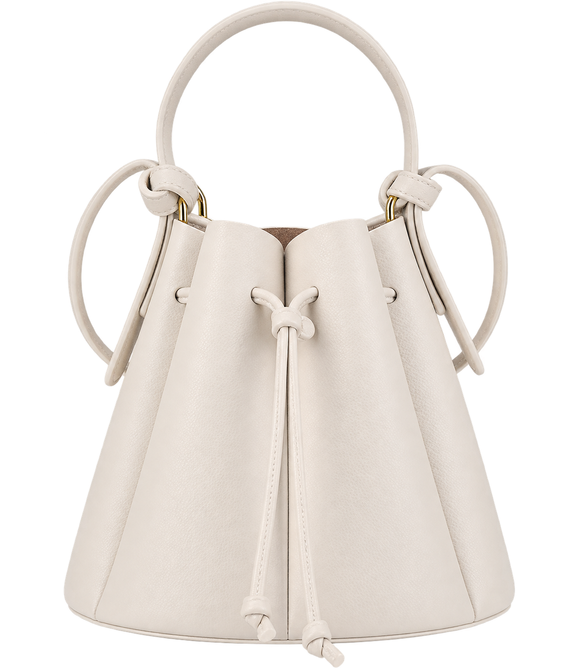 Women’s Vintage Petal Bucket Bag – PU Leather Crossbody Shoulder Handbag