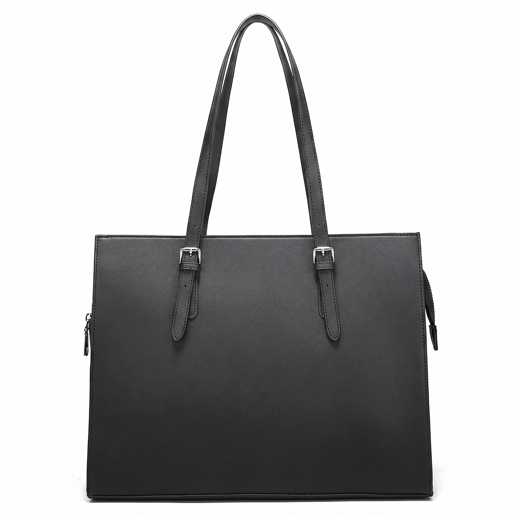 Women's Laptop Tote Bag 15.6 Inch, Large PU Shoulder Handbag with Multiple Compartments